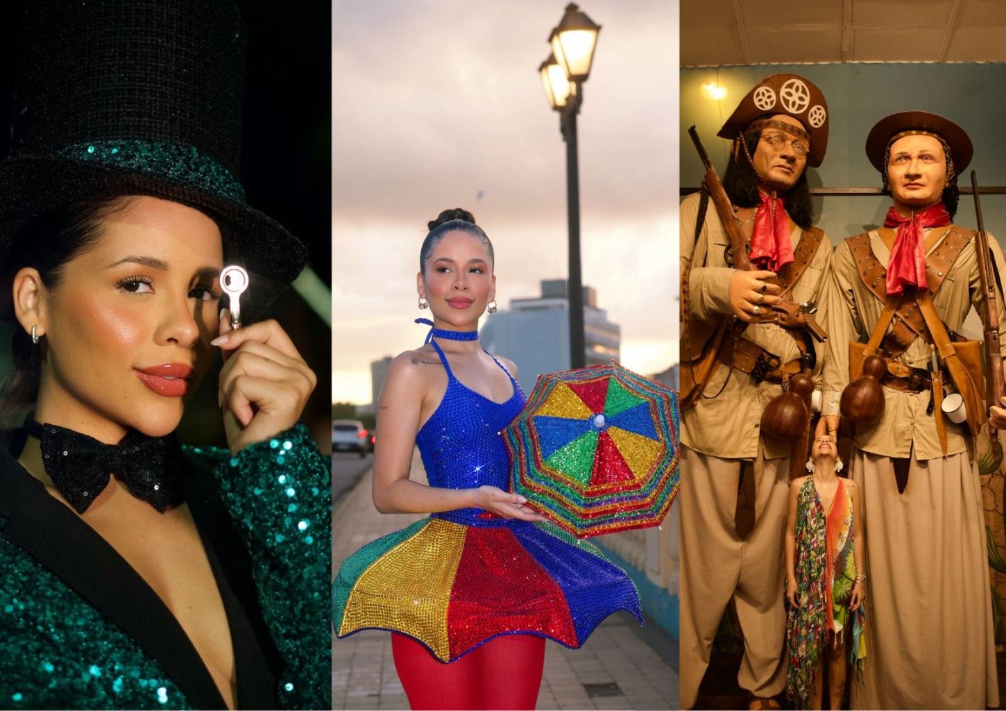 Laura Brito celebra o carnaval pernambucano com homenagem ao Frevo, aos Bonecos Gigantes de Olinda