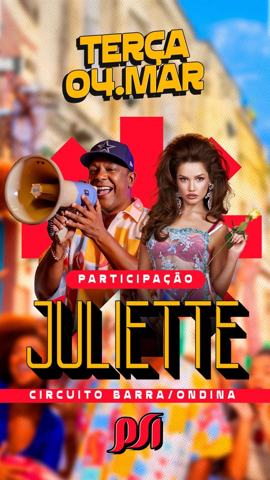 Márcio Victor recebe Juliette na terça de Carnaval em Salvador para um encontro inesquecível