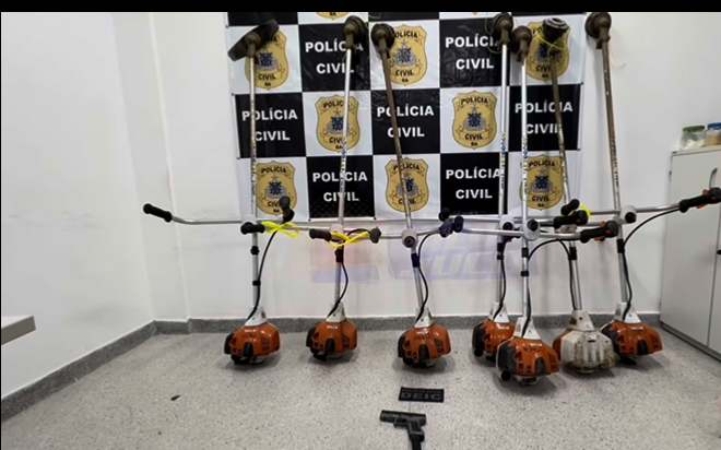 Sete Roçadeiras Roubadas da Limpurb São Recuperadas pela Polícia Civil