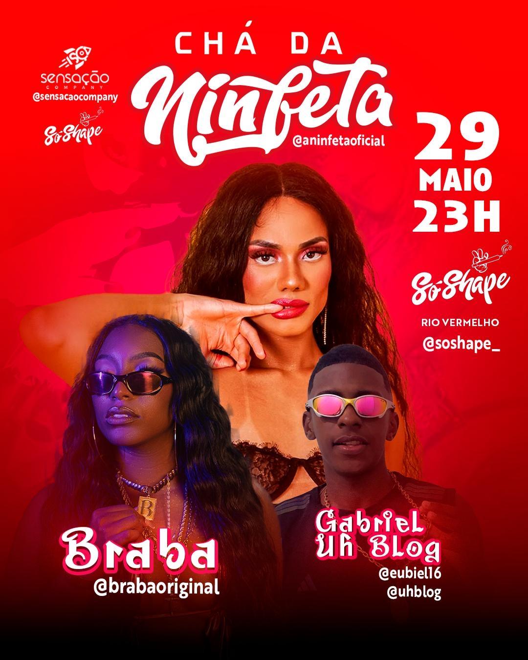 Primeira edição do “Chá da Ninfeta” acontece dia 29 de maio na Só Shape no Rio Vermelho