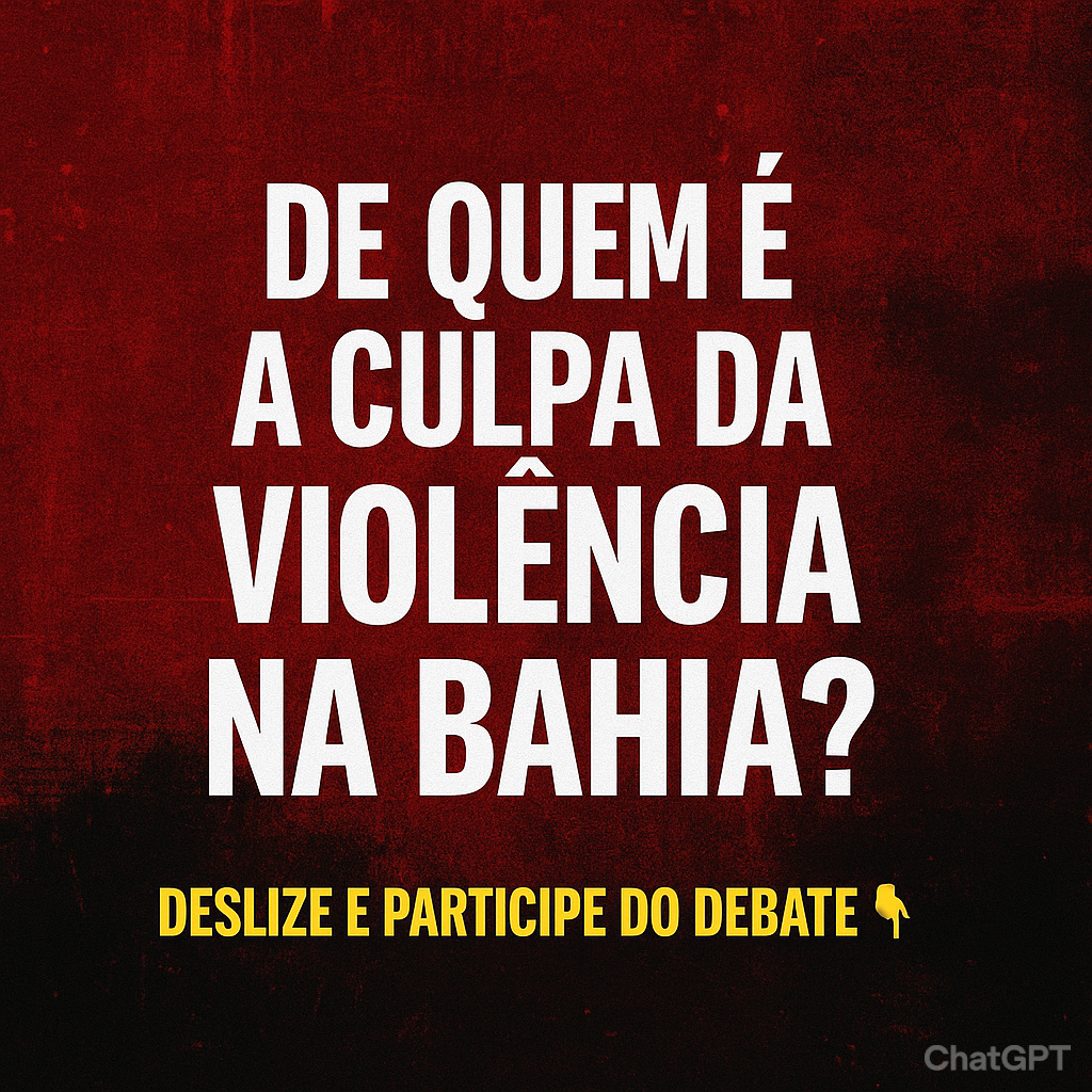 Quiz Jbn Bahia:  De quem é a culpa da violência na Bahia?  📍 Responda com sinceridade!  1. Qual fator você acha que mais contribui para a violência na Bahia?  a) Falta de inve