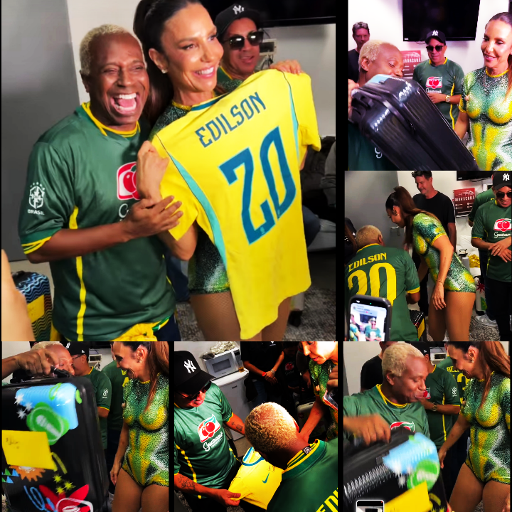 TROCA DE PRESENTES ENTRE EDÍLSON E IVETE VIRA SÍMBOLO DA ENERGIA BAIANA NA DESPEDIDA DA SELEÇÃO