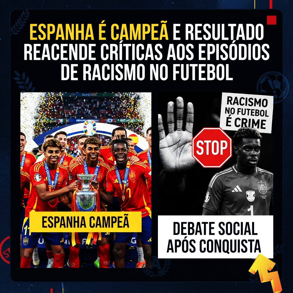 Espanha é campeã e resultado reacende críticas aos episódios de racismo no futebol