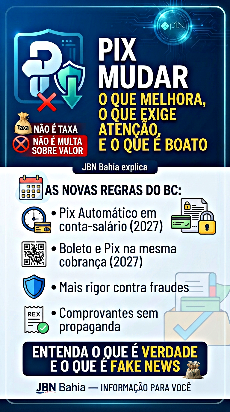 PIX VAI MUDAR: O QUE MELHORA, O QUE EXIGE ATENÇÃO E O QUE É BOATO?