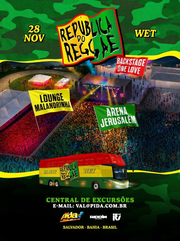República do Reggae acontece no dia 28 de novembro, reunindo grandes nomes do gênero em uma estrutura ampla montada no Wet