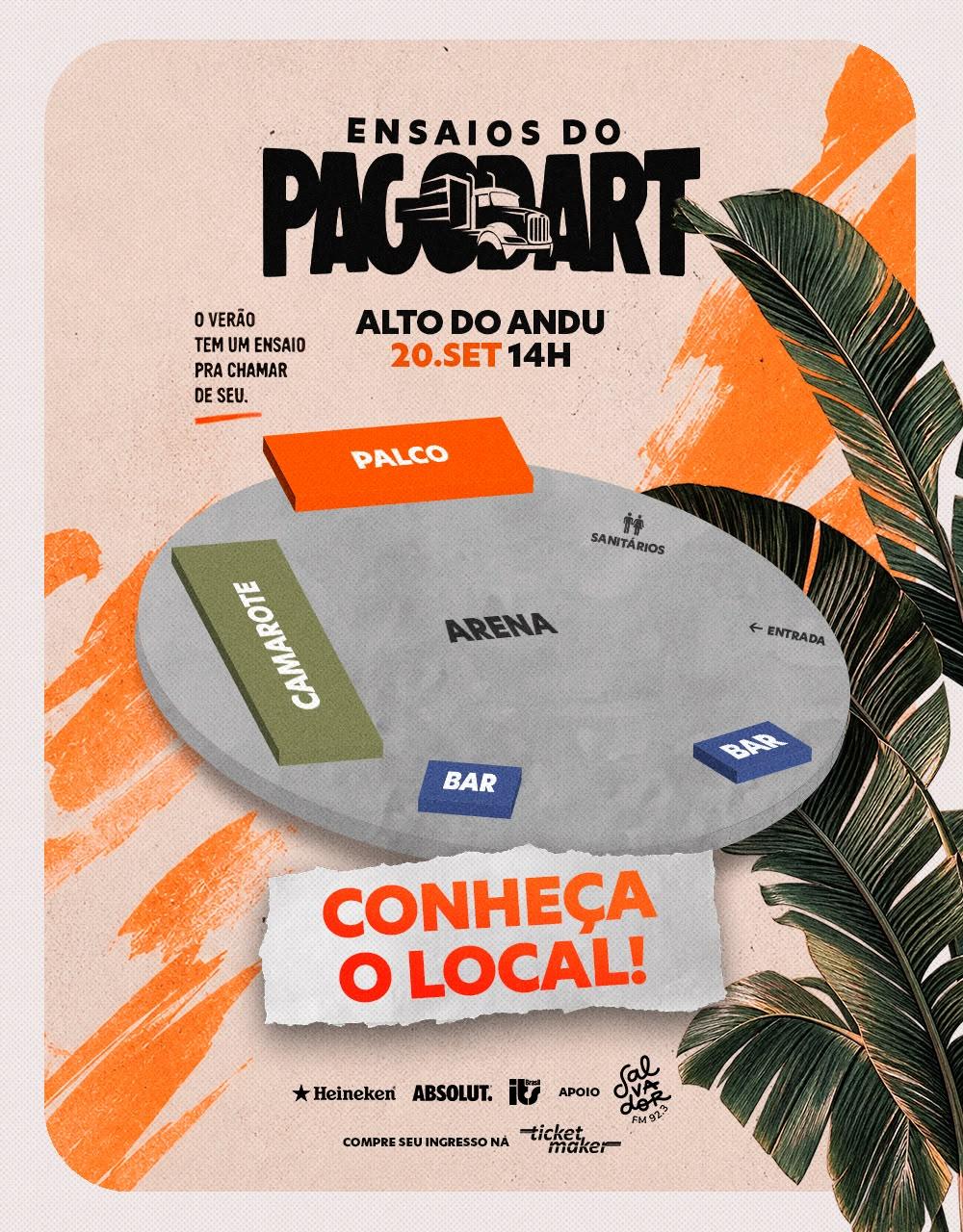 _Evento acontece no dia 20 de setembro e reúne É o Tchan, Filhos de Jorge e Renanzinho CBX em uma noite de pagode baiano, além de contar com camarote VIP
