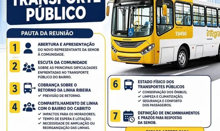 Associação de Moradores da Boa Vista do Lobato convoca reunião para cobrar melhorias no transporte público