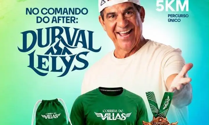CORRIDA DE VILLAS CHEGA À SEGUNDA EDIÇÃO COM 5 KM DE PERCURSO, MÚSICA E SHOW DE DURVAL LELYS