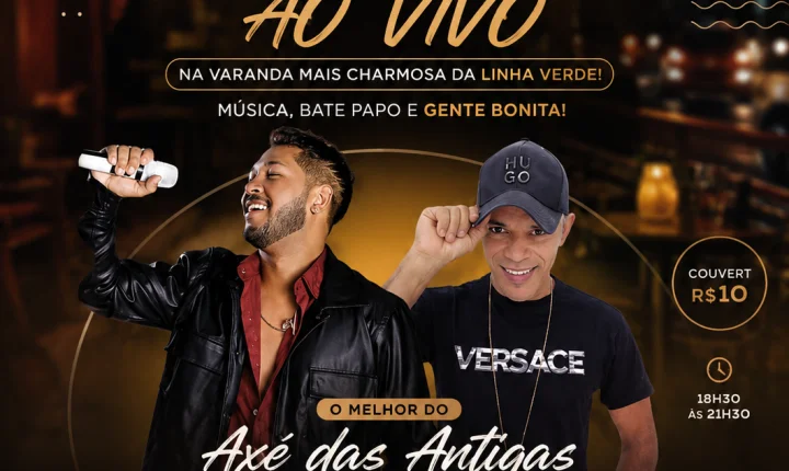 D' Gust recebe Moacir Caldas e Caique Pimenta com o melhor do Axé das Antigas neste sábado