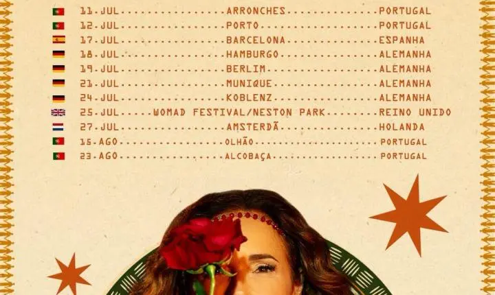 Daniela Mercury estreia Cirandaia Tour com 11 shows na Europa entre julho e agosto