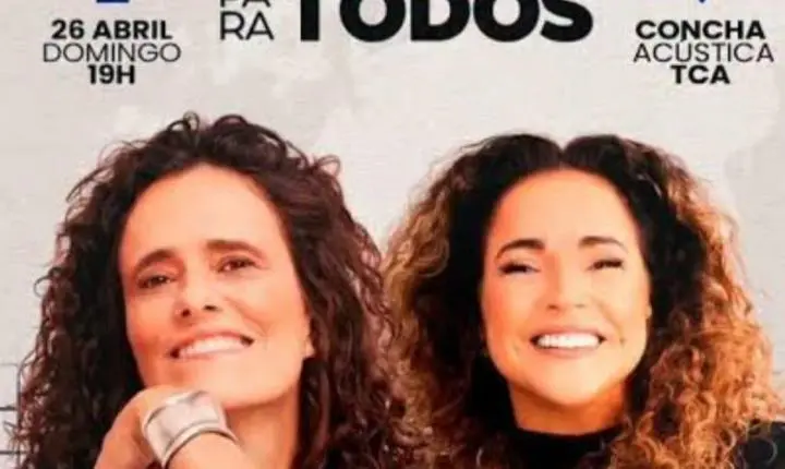 Daniela Mercury fará participação em show de Zélia Duncan na Concha Acústica
