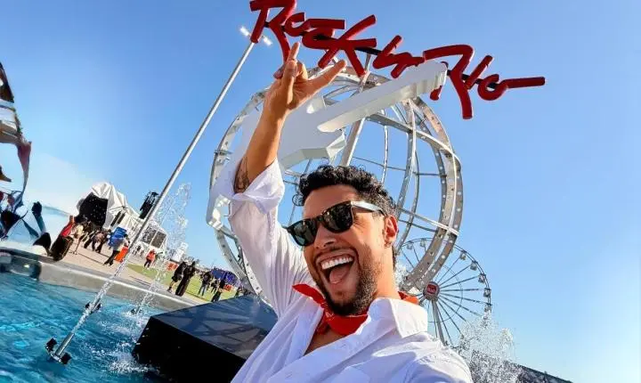 Dinho Jr. estreia na cobertura do Rock in Rio 2026