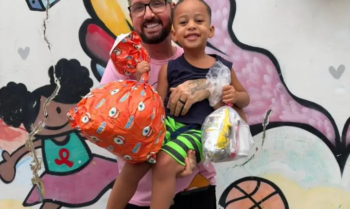 EDY RIOS PROMOVE AÇÃO SOLIDÁRIA E LEVA ALEGRIA A CRIANÇAS ATENDIDAS PELA IBCM, EM SALVADOR
