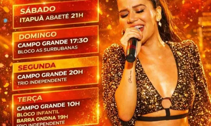 Mara Magalhães comanda o bloco “As Suburbanas” no Campo Grande no domingo de Carnaval