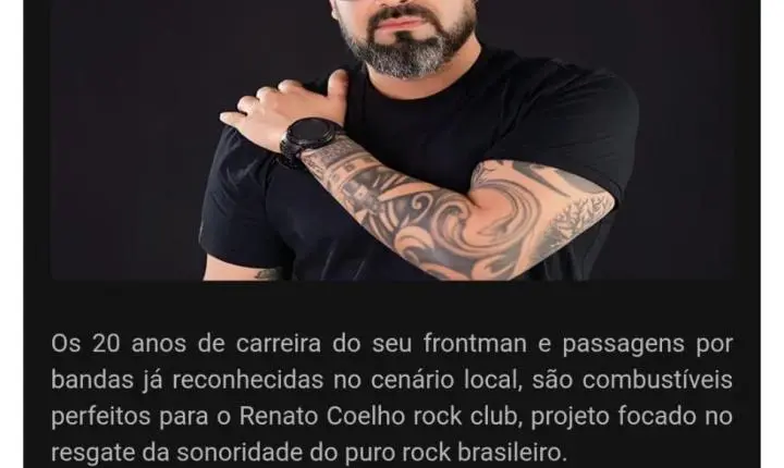 No Rolê com DZR abre agosto ao som do rock de Renato Coelho RC no Astro Bar e Restaurante