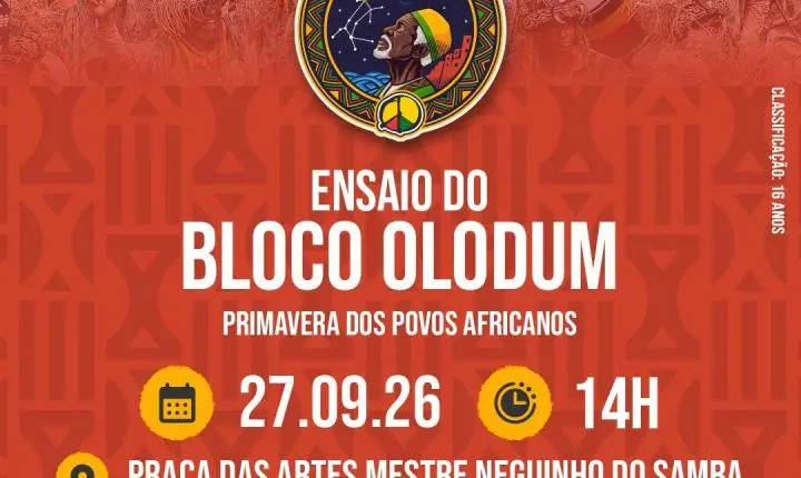 O Pelô vai ferver! Olodum realiza segundo ensaio rumo ao Carnaval 2027